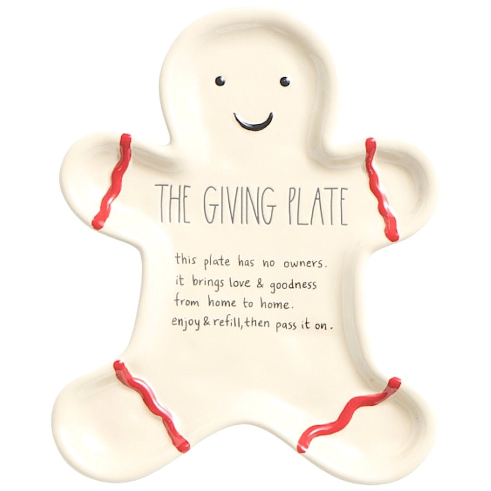 Rae Dunn Gingerbread Man Cookie Platter